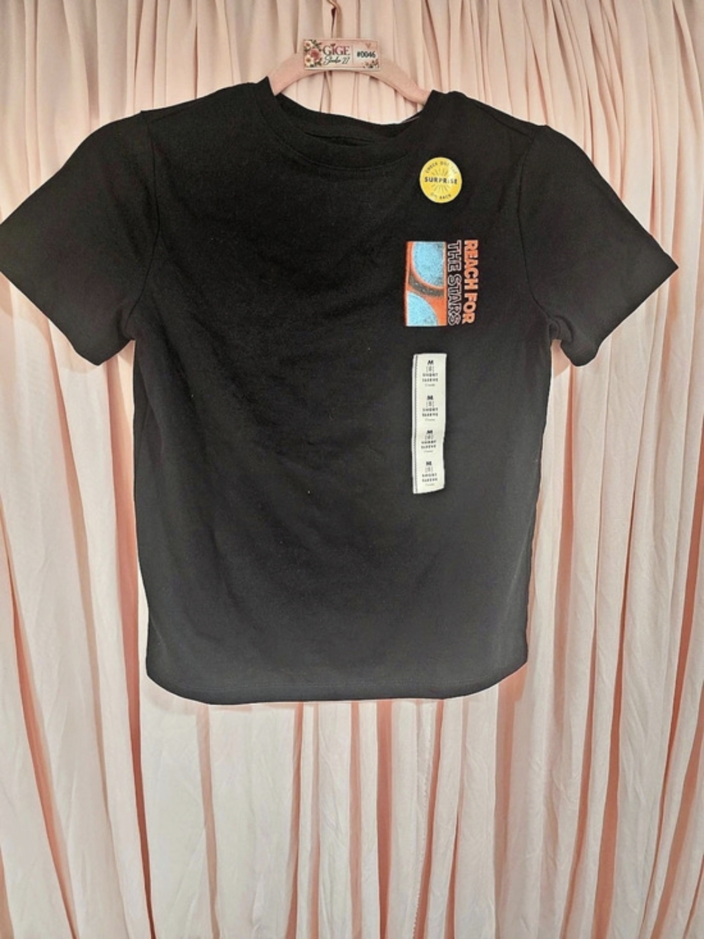 Cat & Jack Space Explorer Graphic T-Shirt Graphic Tee Black & Orange Medium